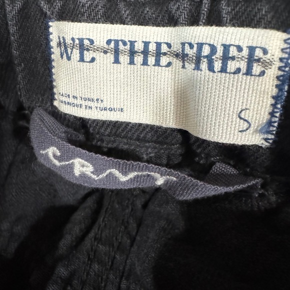 Free People CRVY Outlaw Mid Rise Wide Leg Black Denim Jeans Size S - Picture 8 of 9